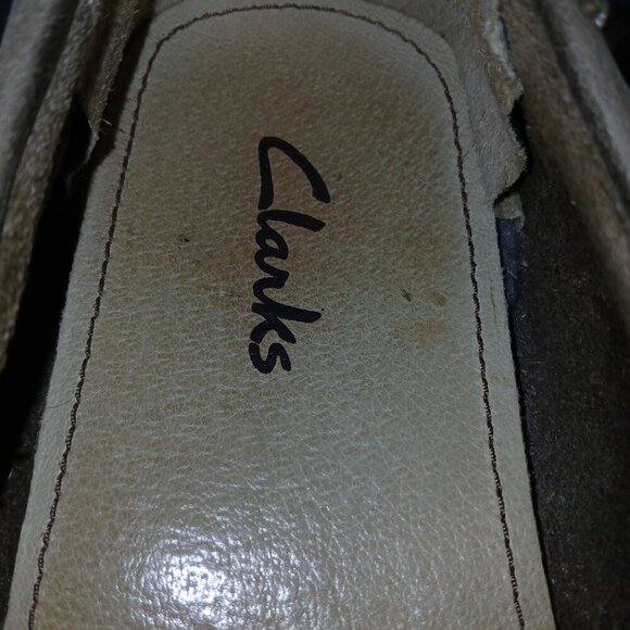 MENS CLARK ACTIVE AIR LEATHER BOAT SHOES, GRAY, SIZE 9.5, GOOD CONDITION - Picture 8 of 9